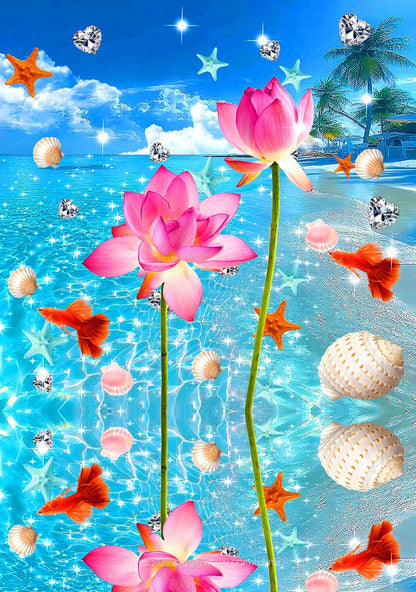 Seaside Lotus Y2K Mesh Crop Top Cherrykitten