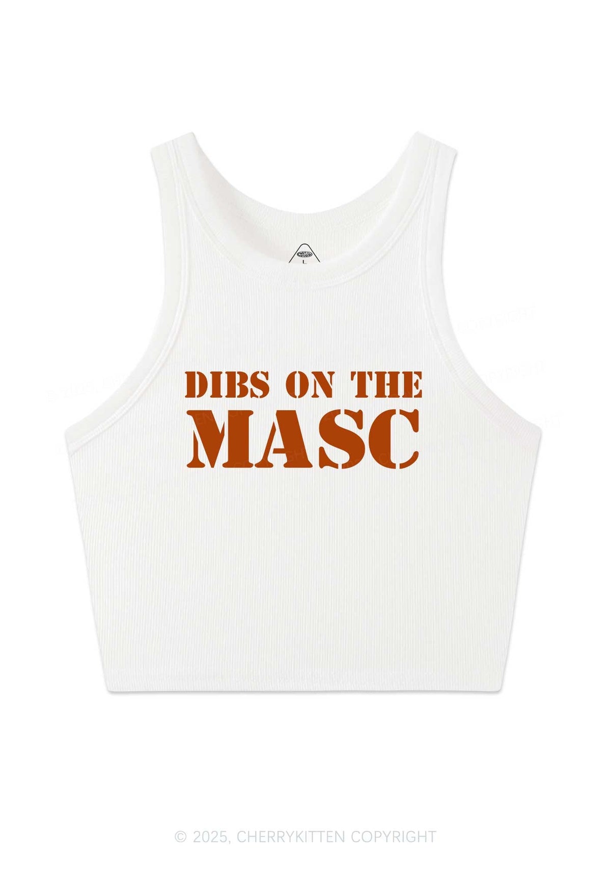 Dibs On The Masc Pride Y2K Crop Tank Top Cherrykitten