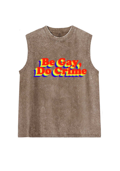 Be Gay Do Crxme Y2K Washed Muscle Tank Cherrykitten