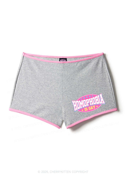 Homophobia Is Gay Pride Y2K Booty Shorts Cherrykitten