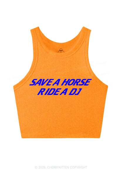 Ride A DJ Y2K Crop Tank Top Cherrykitten