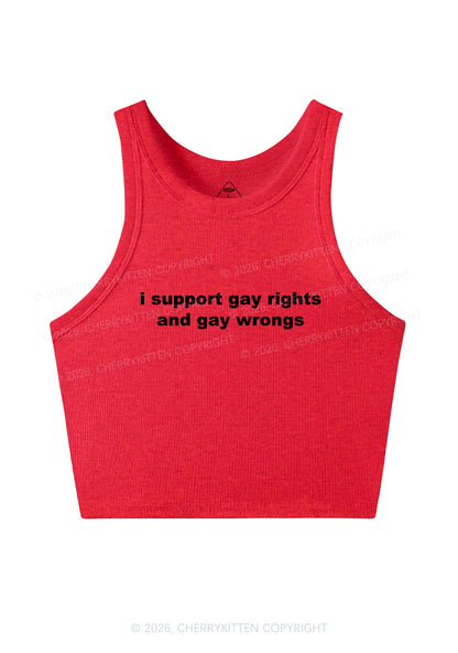 Support Gay Rights Y2K Crop Tank Top Cherrykitten