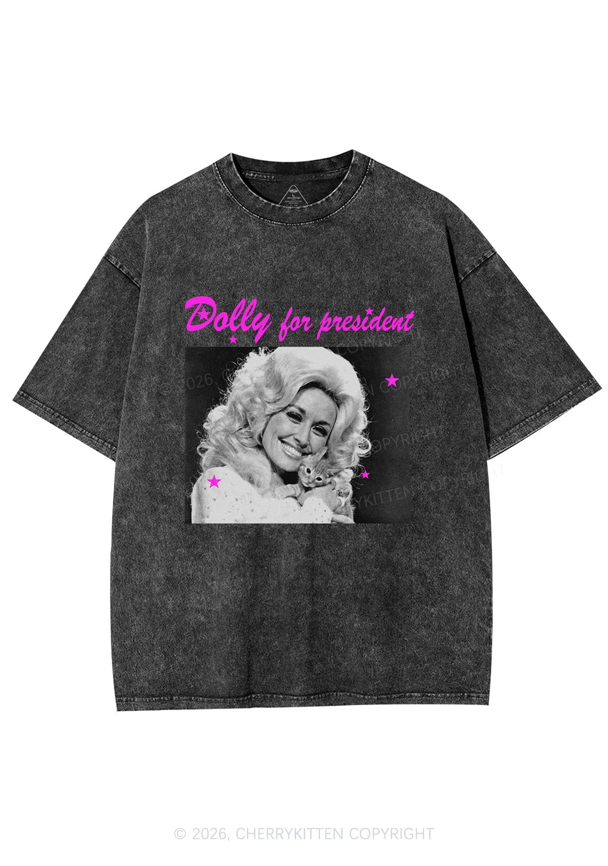 Doll For President Y2K Shirts Washed Tee Cherrykitten