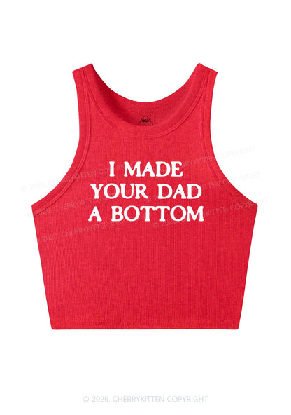 Made Your Dad Bottom Pride Y2K Crop Tank Top Cherrykitten