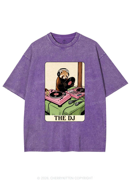 The DJ Raccoon Y2K Shirts Washed Tee Cherrykitten