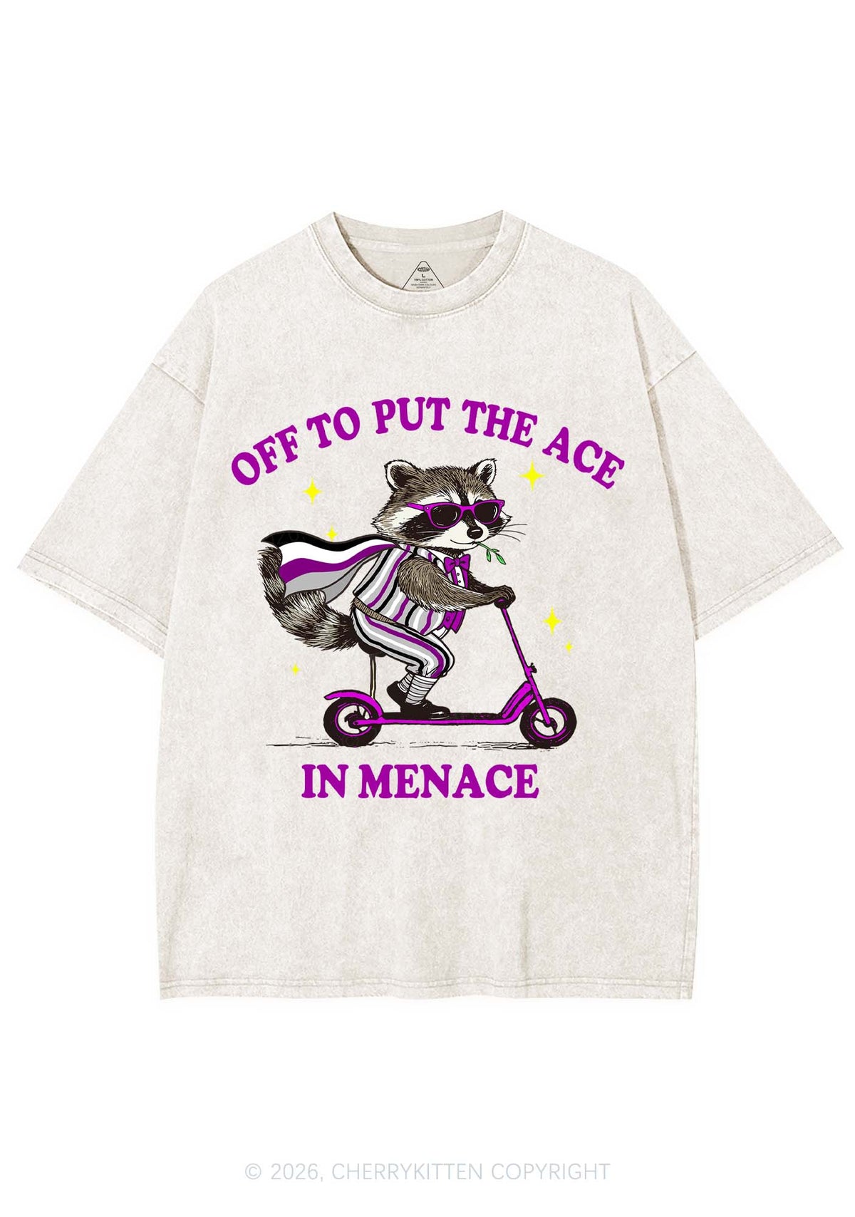 Put The Ace In Menace Pride Y2K Shirts Washed Tee Cherrykitten