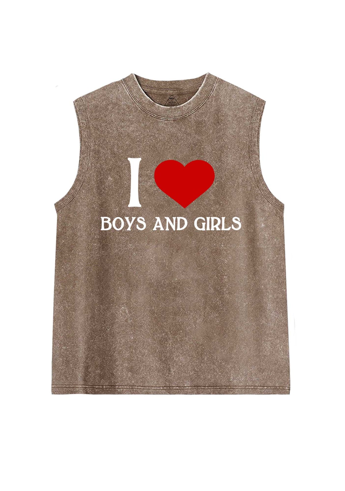 I Love Boys and Girls Pride Y2K Washed Muscle Tank Cherrykitten