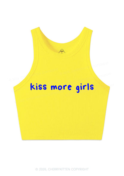 Kiss More Girls Y2K Crop Tank Top Cherrykitten