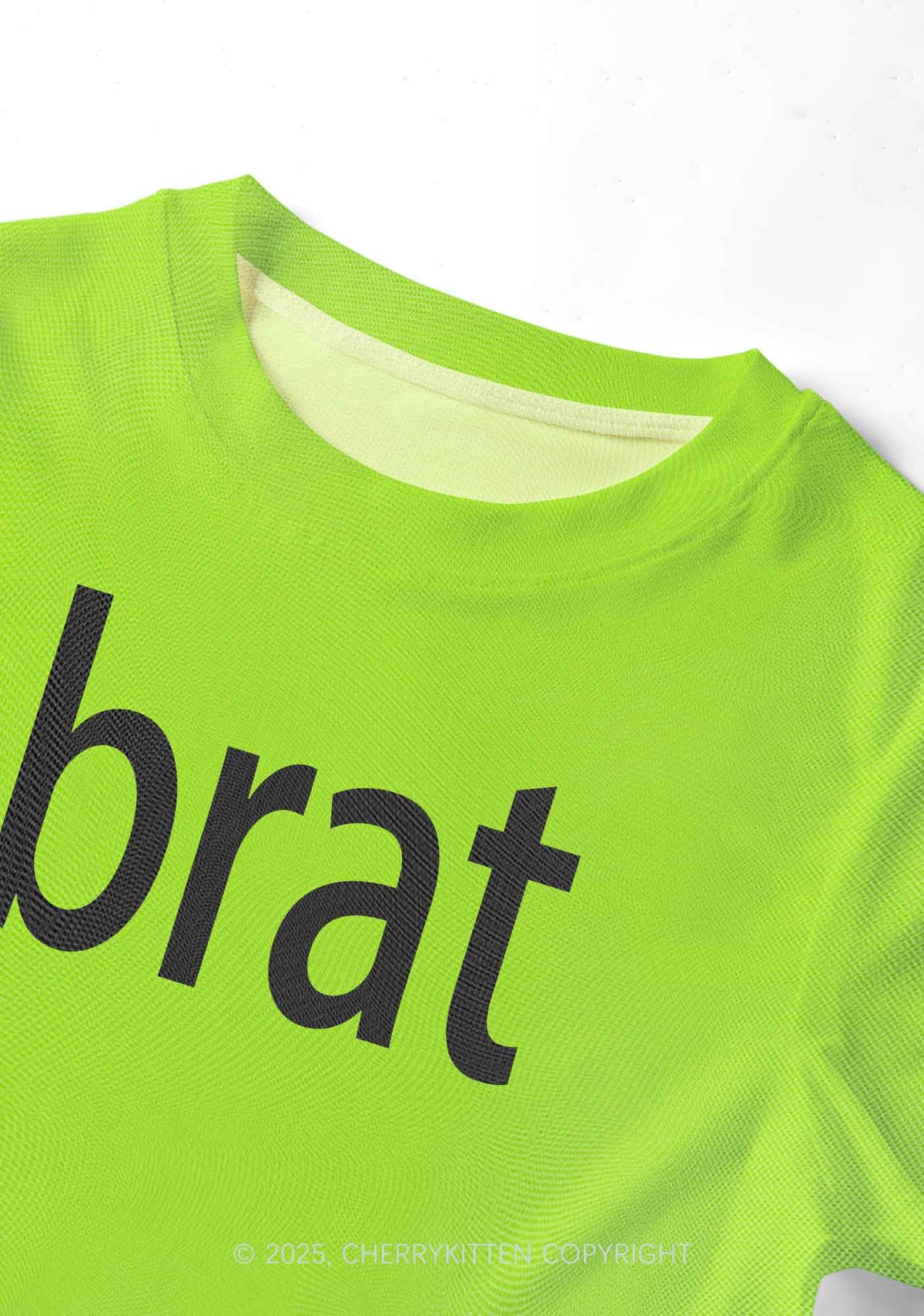 Brat Summer Y2K Mesh Crop Top Cherrykitten