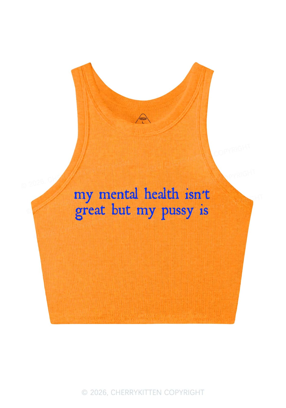 Great Mental Health Y2K Crop Tank Top Cherrykitten