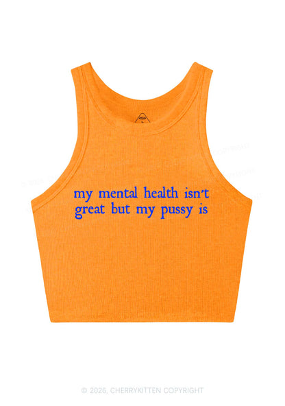 Great Mental Health Y2K Crop Tank Top Cherrykitten