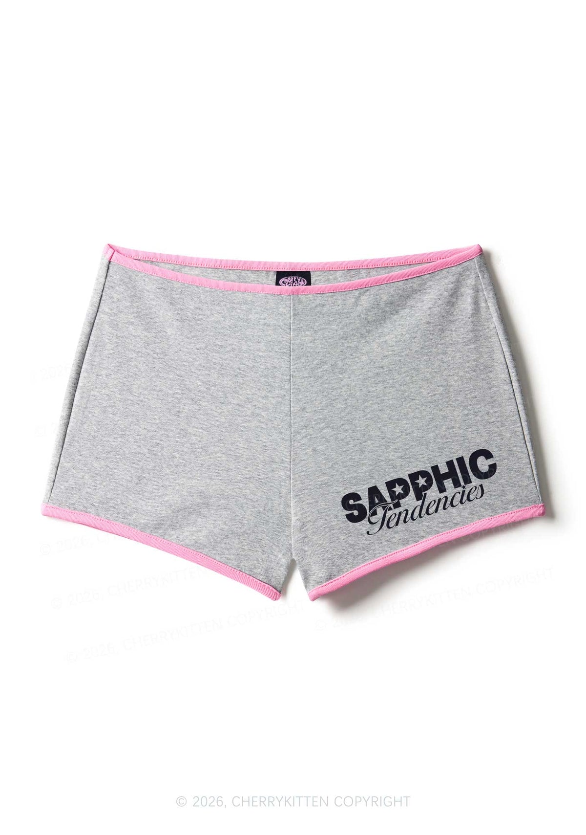 Sapphic Tendencies Pride Y2K Booty Shorts Cherrykitten