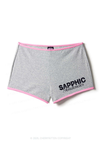 Sapphic Tendencies Pride Y2K Booty Shorts Cherrykitten