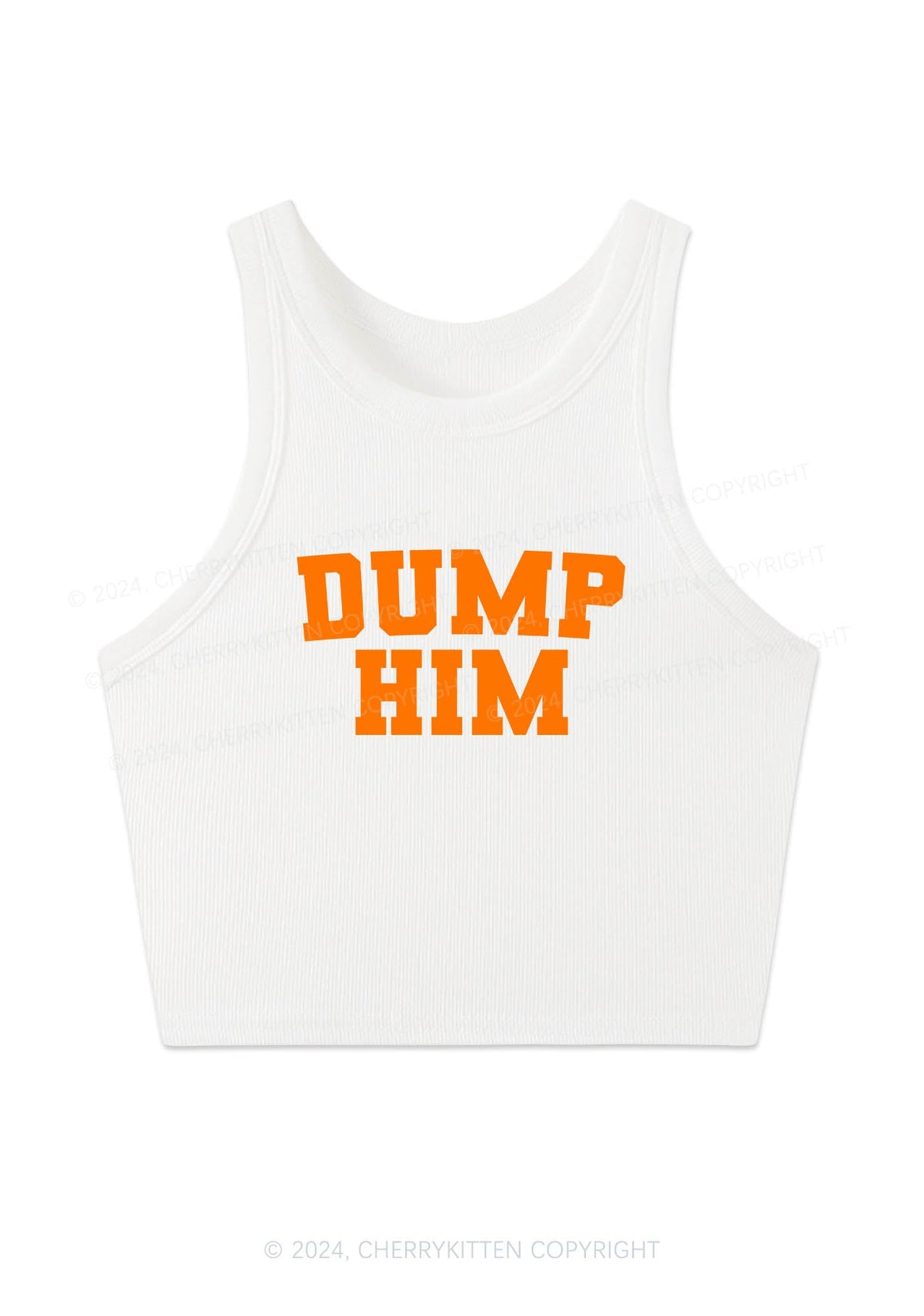 Dump Him Y2K Crop Tank Top Cherrykitten
