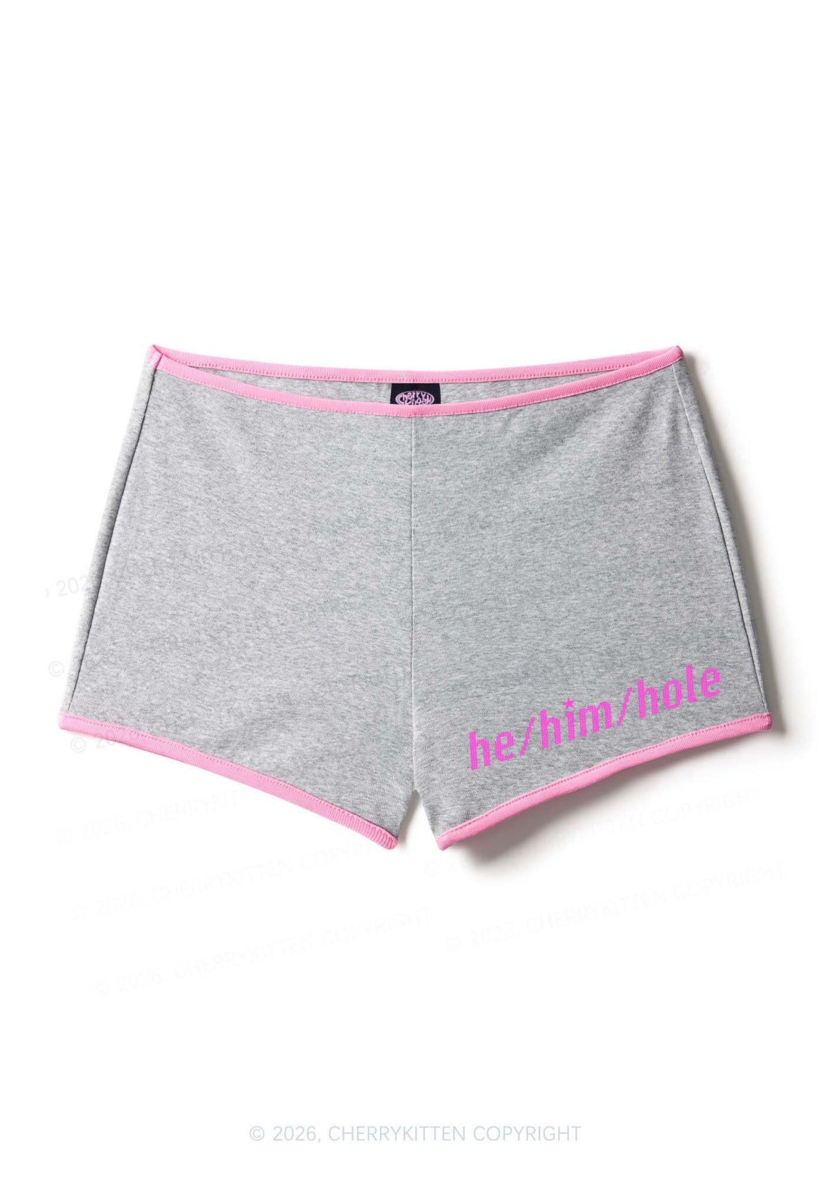 He Him Hole Pride Y2K Booty Shorts Cherrykitten