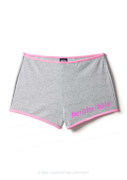He Him Hole Pride Y2K Booty Shorts Cherrykitten