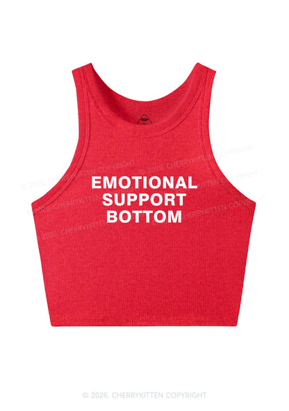 Emotional Support Bottom Pride Y2K Crop Tank Top Cherrykitten