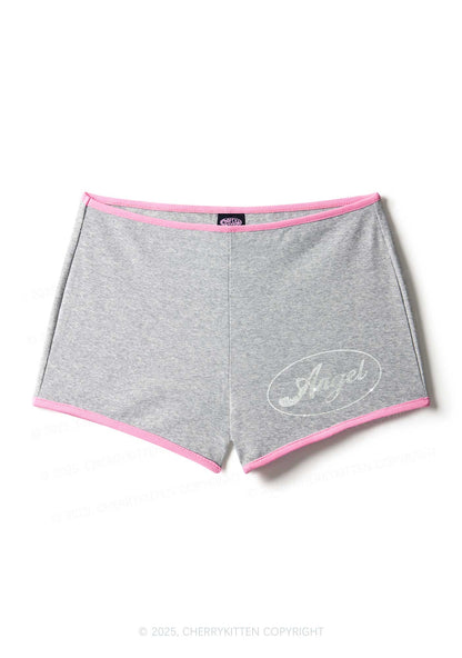 Rhinestone Mini Angel Y2K Booty Shorts Cherrykitten