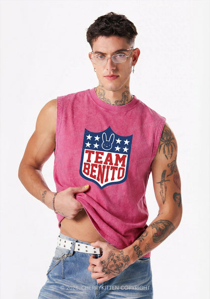 Team Bunny Y2K Washed Muscle Tank Cherrykitten