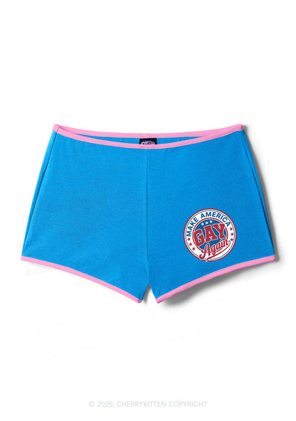 Make America Gay Again Pride Y2K Booty Shorts Cherrykitten