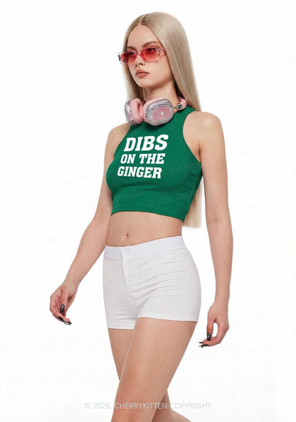 Dibs On The Ginger St Patricks Y2K Crop Tank Top Cherrykitten