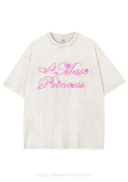 Rhinestone Masc Princess Pride Y2K Shirts Washed Tee Cherrykitten