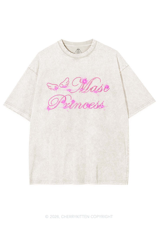 Rhinestone Masc Princess Pride Y2K Shirts Washed Tee Cherrykitten