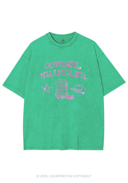 Rhinestone Cowgirl Wrangler Boots Pride Y2K Shirts Washed Tee Cherrykitten