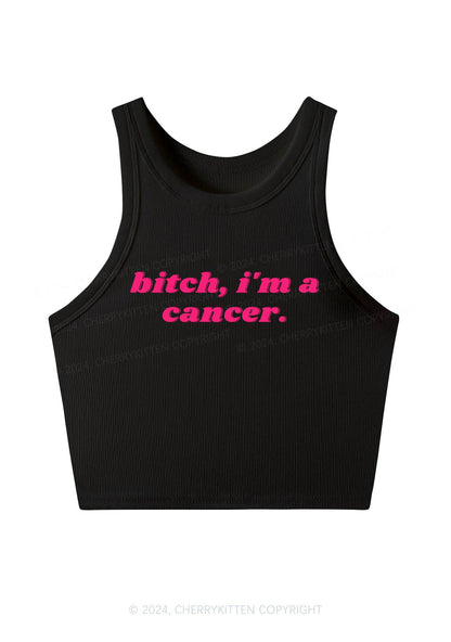 Bxtch I'm A Custom Zodiac Y2K Crop Tank Top Cherrykitten