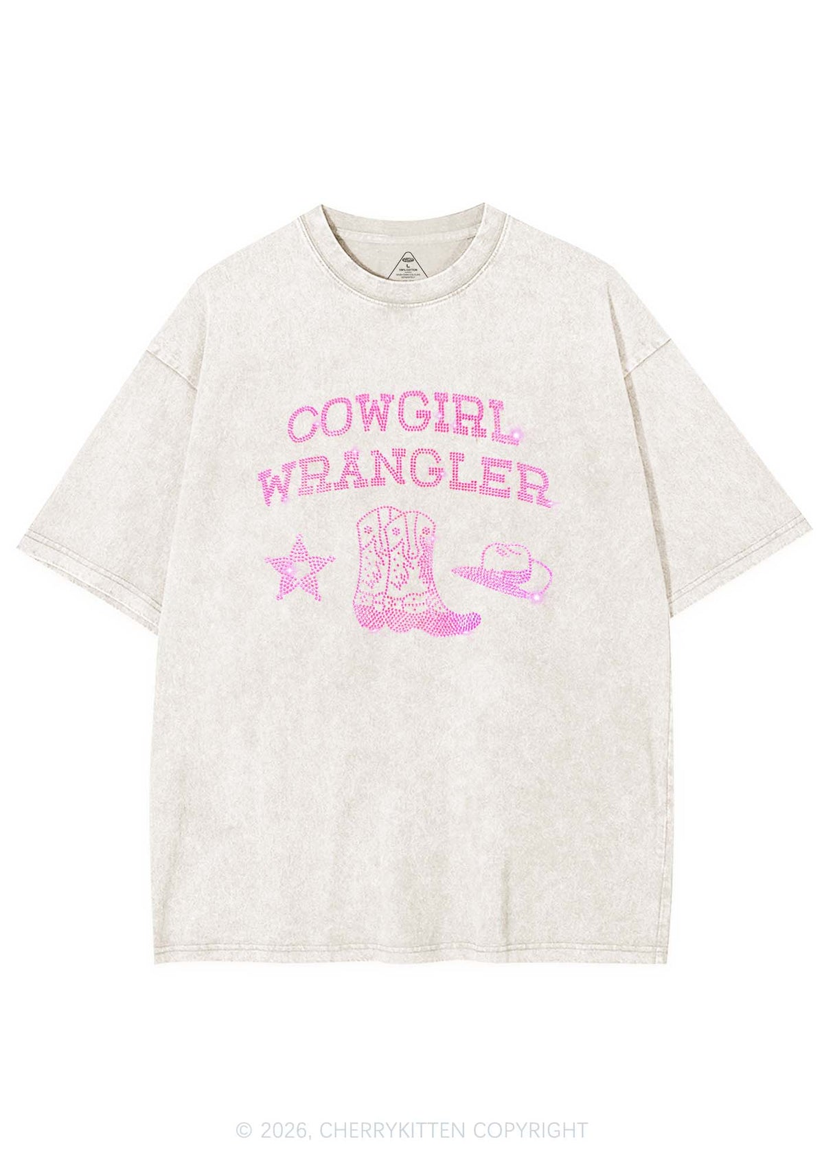 Rhinestone Cowgirl Wrangler Boots Pride Y2K Shirts Washed Tee Cherrykitten