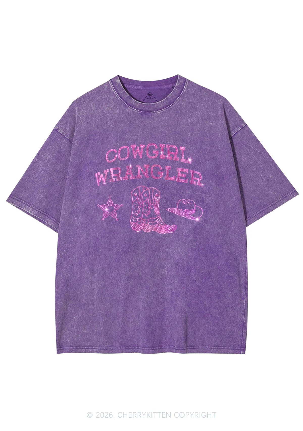 Rhinestone Cowgirl Wrangler Boots Pride Y2K Shirts Washed Tee Cherrykitten