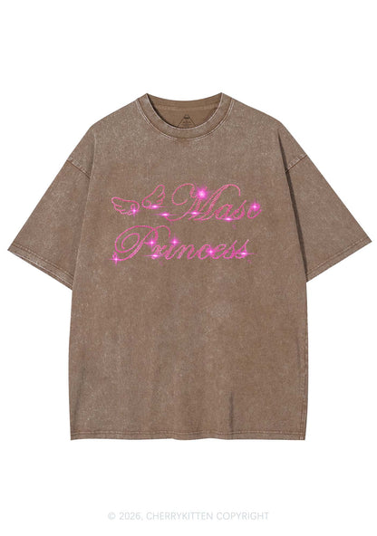 Rhinestone Masc Princess Pride Y2K Shirts Washed Tee Cherrykitten