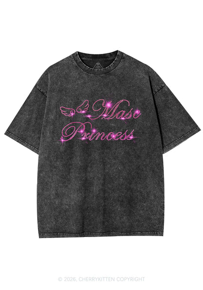 Rhinestone Masc Princess Pride Y2K Shirts Washed Tee Cherrykitten