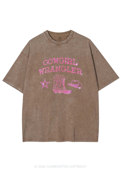 Rhinestone Cowgirl Wrangler Boots Pride Y2K Shirts Washed Tee Cherrykitten