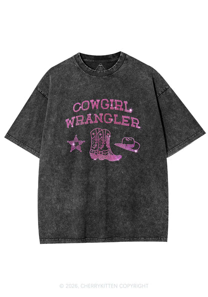 Rhinestone Cowgirl Wrangler Boots Pride Y2K Shirts Washed Tee Cherrykitten