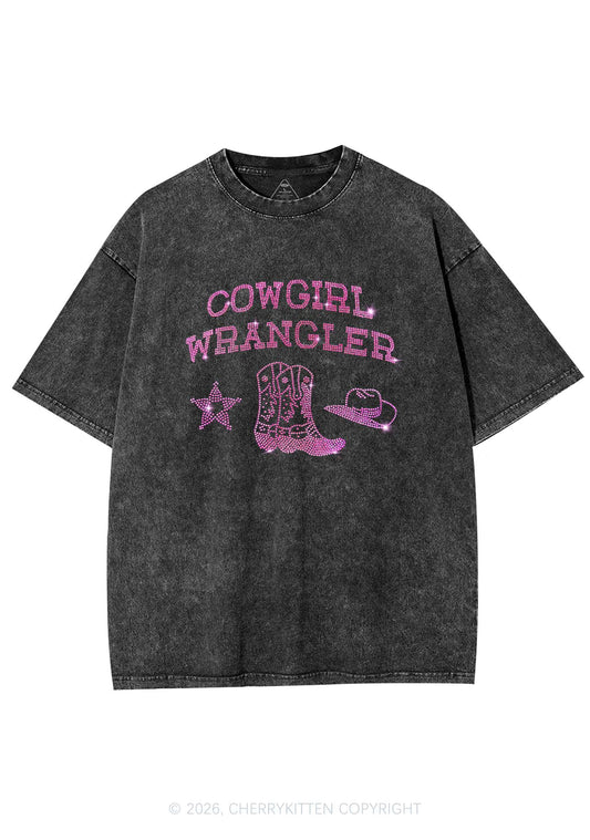 Rhinestone Cowgirl Wrangler Boots Pride Y2K Shirts Washed Tee Cherrykitten