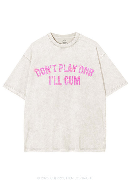 Rhinestone Dont Play DNB Y2K Shirts Washed Tee Cherrykitten