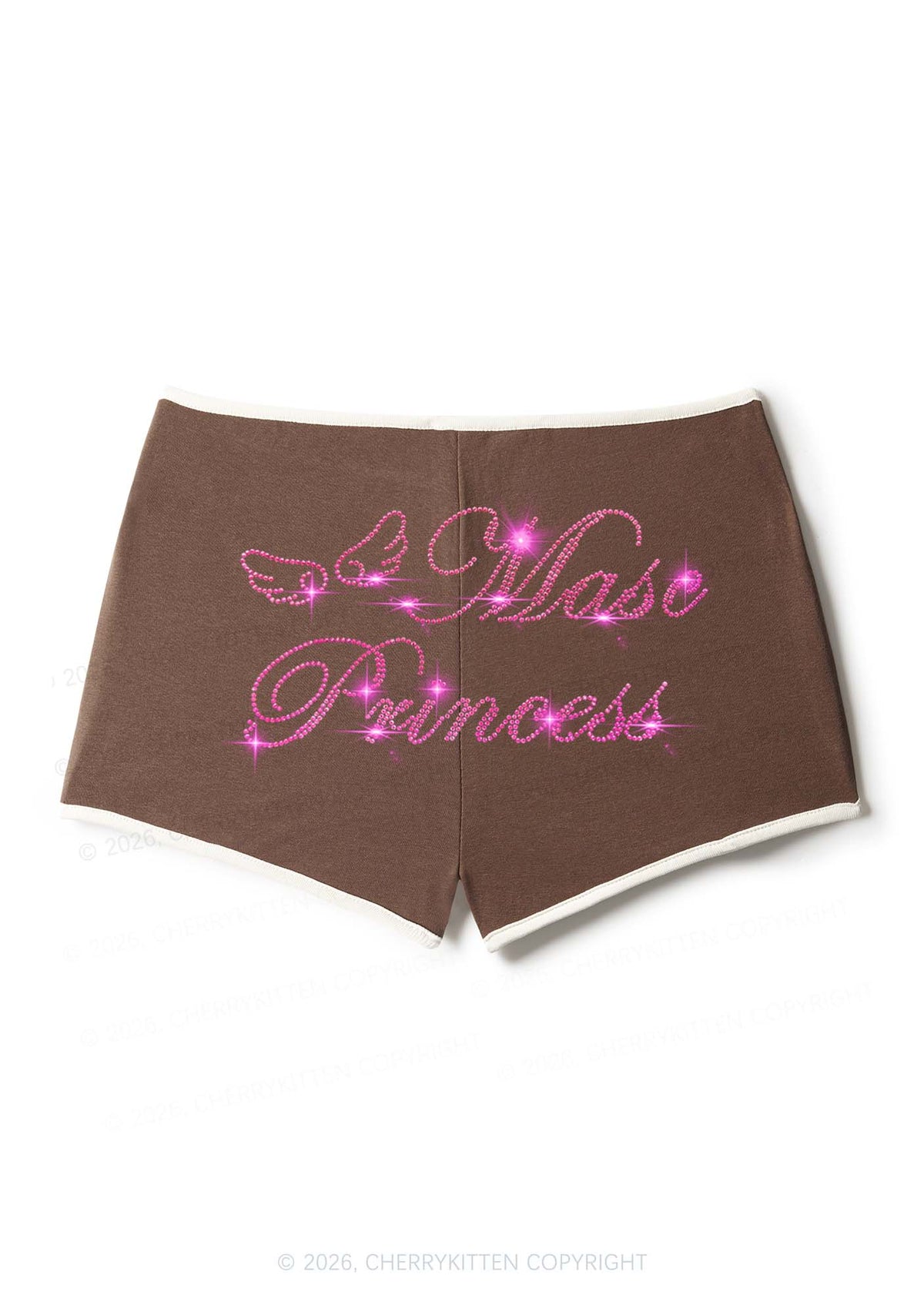 Rhinestone Masc Princess Pride Y2K Booty Shorts Cherrykitten