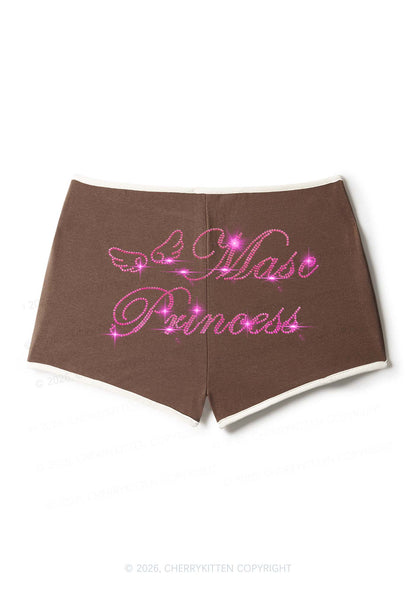 Rhinestone Masc Princess Pride Y2K Booty Shorts Cherrykitten