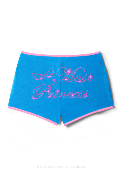 Rhinestone Masc Princess Pride Y2K Booty Shorts Cherrykitten
