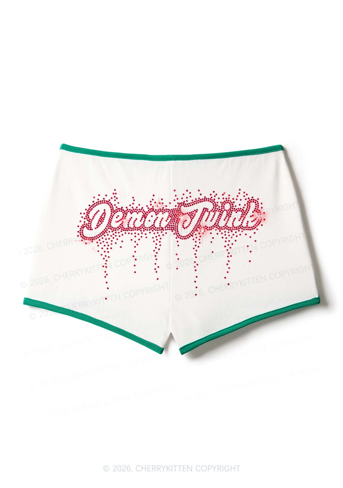 Rhinestone Demon Twink Pride Y2K Booty Shorts Cherrykitten