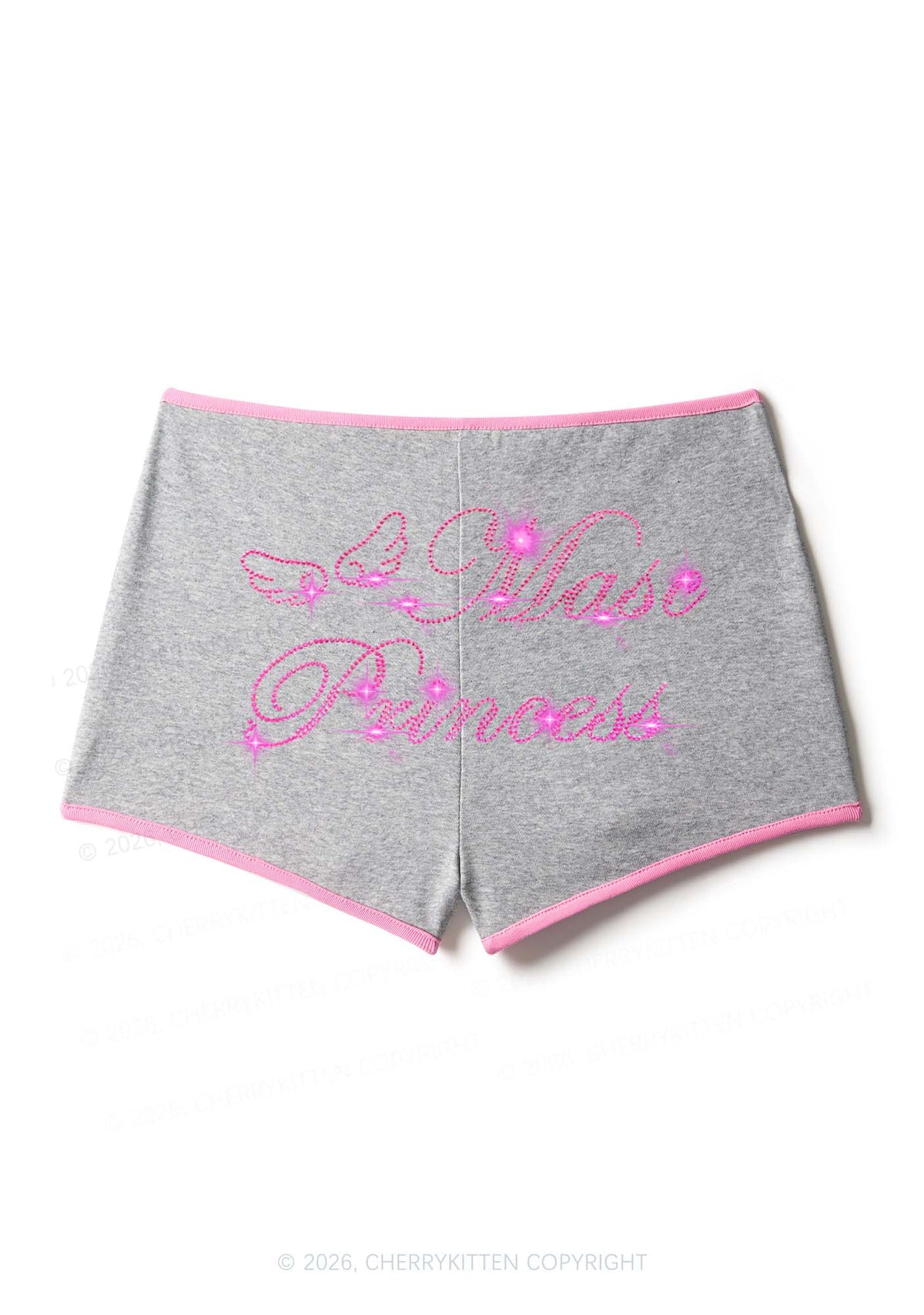 Rhinestone Masc Princess Pride Y2K Booty Shorts Cherrykitten