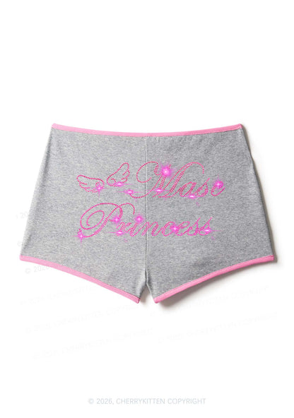 Rhinestone Masc Princess Pride Y2K Booty Shorts Cherrykitten