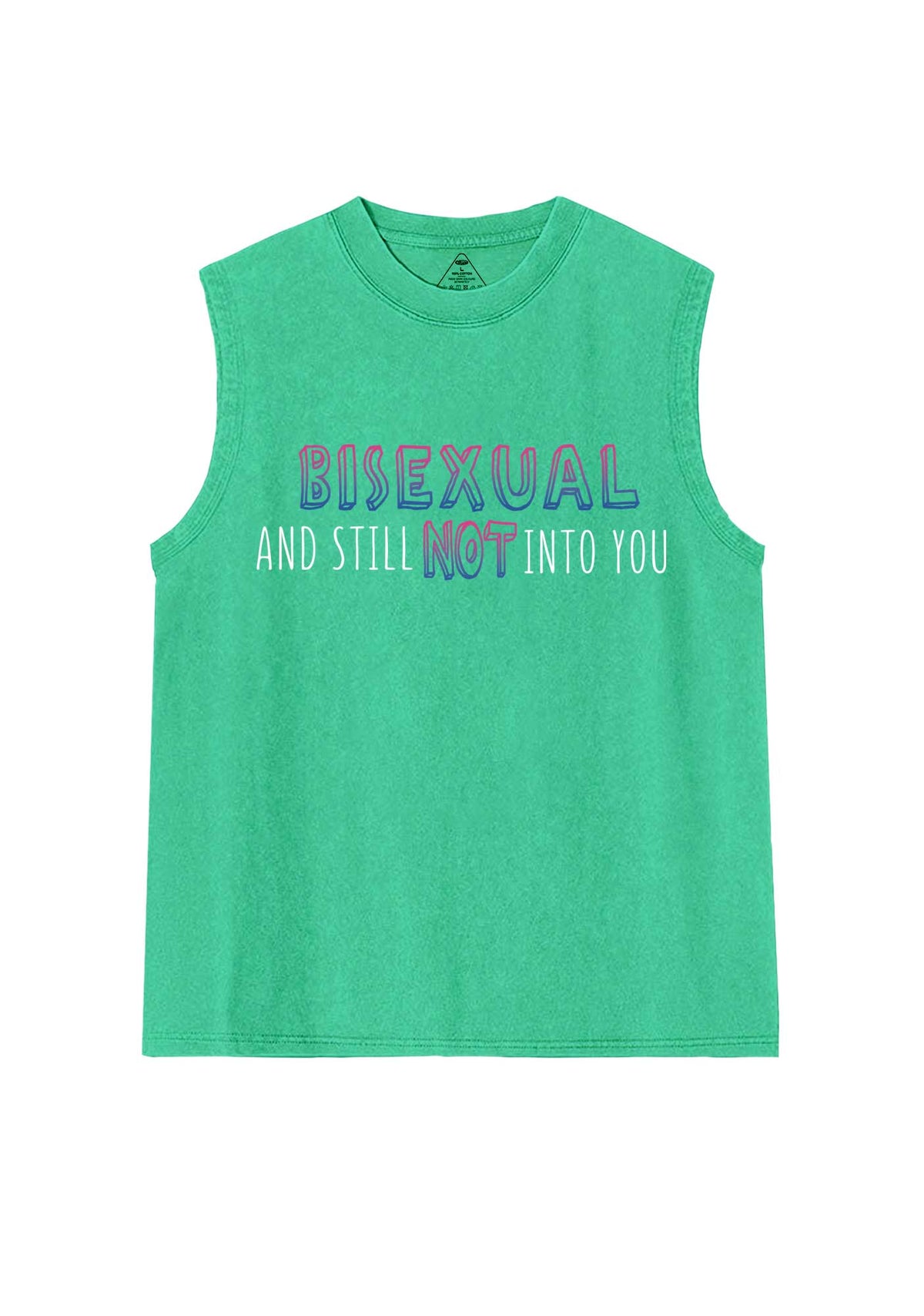 Bisexual And Still Not Into You Pride Y2K Washed Muscle Tank Cherrykitten