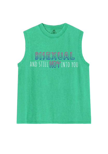 Bisexual And Still Not Into You Pride Y2K Washed Muscle Tank Cherrykitten