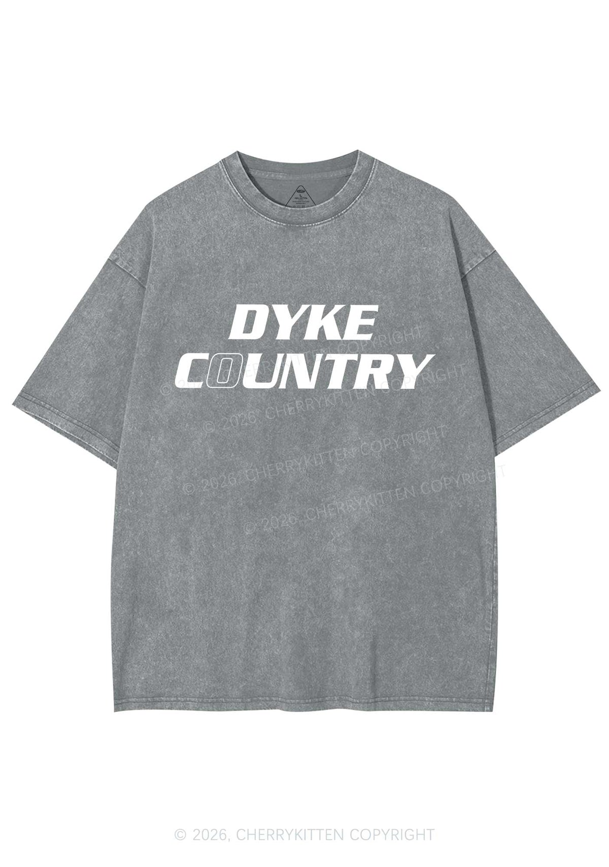 Dyke Country Pride Y2K Shirts Washed Tee Cherrykitten