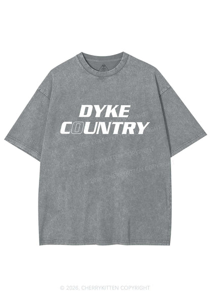 Dyke Country Pride Y2K Shirts Washed Tee Cherrykitten