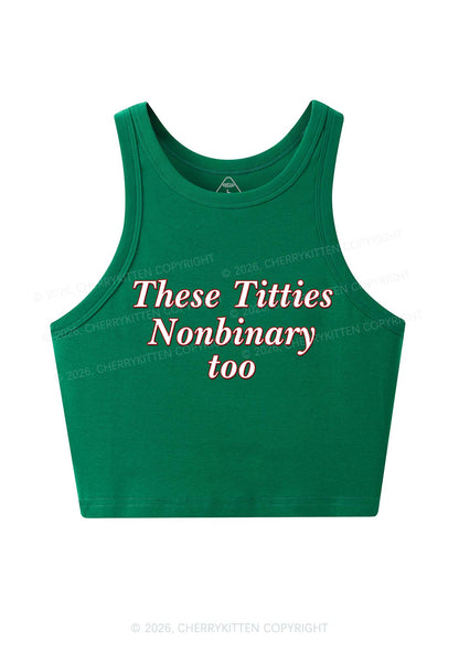 Txtties Nonbinary Too Pride Y2K Crop Tank Top Cherrykitten