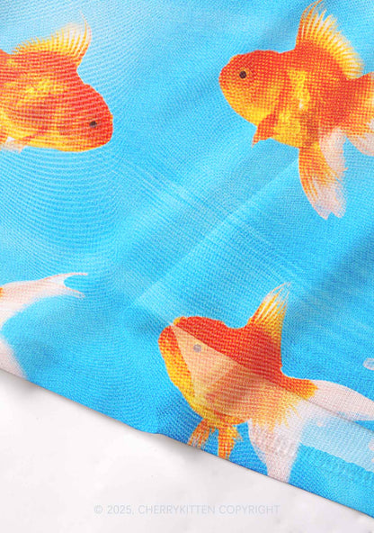 Goldfish Y2K Mesh Crop Top Cherrykitten
