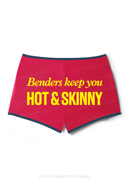 Benders Keep You Hot Skinny Y2K Booty Shorts Cherrykitten